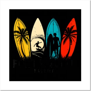 Fort Walton Beach Florida Surfboarder Posters and Art